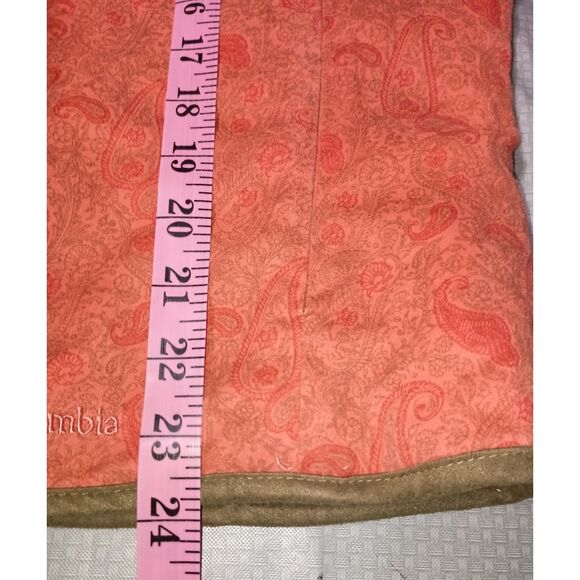 COLUMBIA: River Resort Orange Paisley/Flower Pattern Full Zip-Up Vest, Woman (L) - Picture 4 of 7